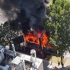 В Алматы загорелся маршрутный автобус (обновлено)