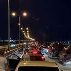 На Крымском мосту остановили движение из-за взрыва