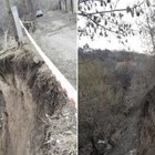 В Медеуском районе Алматы обрушился участок дороги