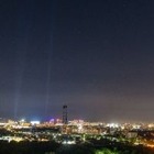 Ночью в небе Алматы устроили световое шоу