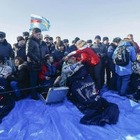 Экипаж космического корабля приземлился в Карагандинской области